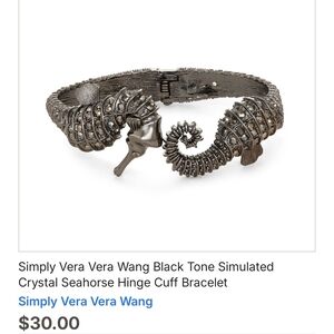 Simply Vera Vera Wang Black Tone Seahorse Bracelet